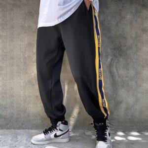 Pantalon à boutons noirs Ehot Lakers Noir 501493