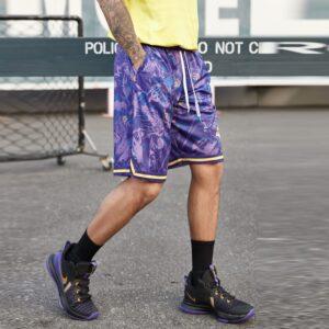 Short de basket-ball Ehot Lakers imprimé short violet 490254