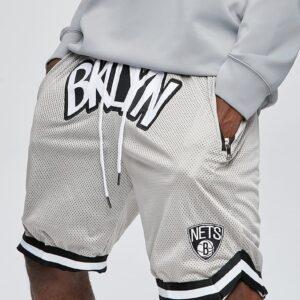 Short de basket-ball Ehot Nets Patch short gris 490627