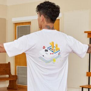 T-shirt blanc Ehot Packman 492095