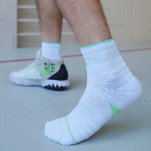 Chaussettes de sport Ehot Blanc-Vert Spalding Quarter Chaussettes Gris 501817