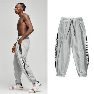Pantalon de survêtement Ehot Zip Stripe Gris Pantalon Gris 498612