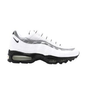 Nike Air Max 95 Blanc Noir Métallique Argent Blanc 304951 104