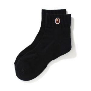 Chaussettes de sport BAPE Ankle Socks Noir Blanc 511046