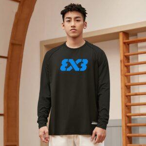 T-shirt Ehot 3X3 League Noir-Bleu Manches Longues 512839