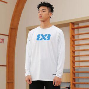 T-shirt Ehot 3X3 League Blanc-Bleu Manches Longues 512860