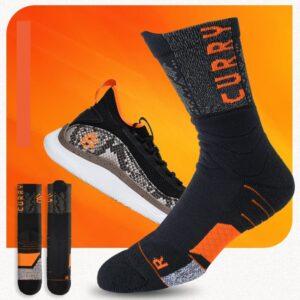 Chaussettes de sport Ehot Curry Orange-Noir Quarter Chaussettes 504084
