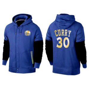 Sweat à capuche bleu Ehot Curry Warriors 515032