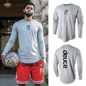 T-shirt Ehot Deuce Gris Manches Longues 510699