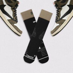 Chaussettes de sport Ehot Double Noir-Marron Crew Chaussettes 507510