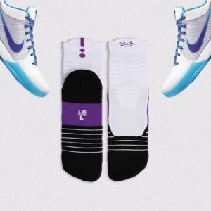 Chaussettes de sport Ehot Kobe Blanc-Noir Quarter Chaussettes Marron 507646