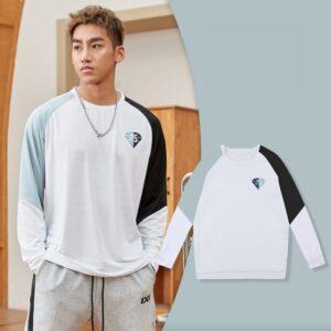 Ehot NBA 75th T-shirt à manches longues gris Gris 510126