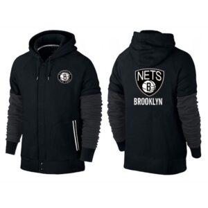 Sweat à capuche noir avec logo Ehot Nets 515010