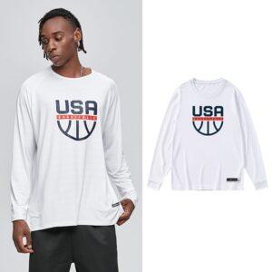T-shirt Ehot USA Blanc Manches Longues 513888