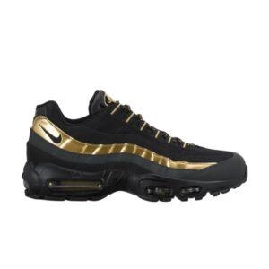 Nike Air Max 95 Premium Baskets Or Métallique Noir 538416 007