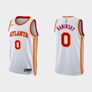 Maillot de basket-ball blanc de l'association Frank Kaminsky #0 des Atlanta Hawks 2022-23 520174