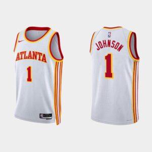 Maillot de basket-ball des Hawks d'Atlanta 2022-23 #1 Jalen Johnson Association Maillot blanc Blanc 520506