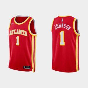 2022-23 Atlanta Hawks #1 Jalen Johnson Icon Edition Maillot de basket-ball rouge 520134