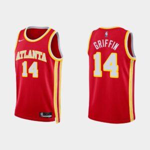 2022-23 Atlanta Hawks #14 AJ Griffin Icon Edition Maillot de basket-ball rouge 520109