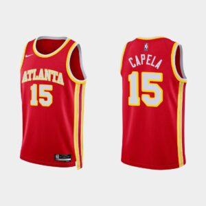2022-23 Atlanta Hawks #15 Clint Capela Icon Edition Maillot de basket-ball rouge 519386