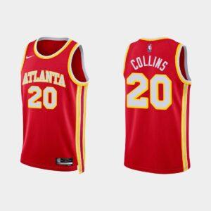 2022-23 Atlanta Hawks #20 John Collins Icon Edition Maillot de basket-ball rouge 519481