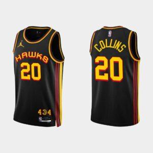 Maillot de basket-ball 2022-23 Atlanta Hawks #20 John Collins Statement Maillot noir 531784