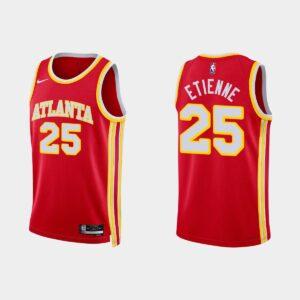 2022-23 Atlanta Hawks #25 Tyson Etienne Icon Edition Maillot de basket-ball rouge 519583
