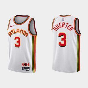 2022-23 Atlanta Hawks #3 Kevin Huerter Association Edition Maillot de basket-ball blanc Noir 530717