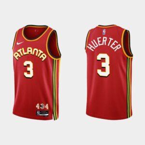 2022-23 Atlanta Hawks #3 Kevin Huerter Icon Edition Maillot de basket-ball rouge 531970