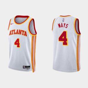 Maillot de basket-ball des Hawks d'Atlanta 2022-23 #4 Skylar Mays Association, maillot blanc crème 520498