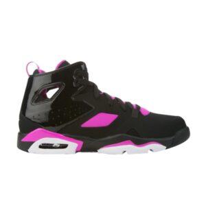 Air Jordan Flight Club 91 GS Noir Fuchsia Blast Blanc 555333 028
