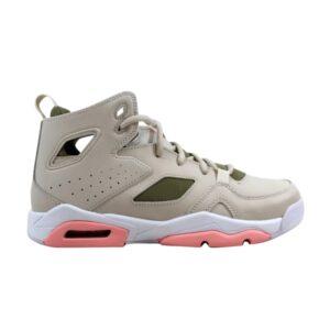 Air Jordan Flight Club 91 GS Light Orewood Marron Blanc 555333 101