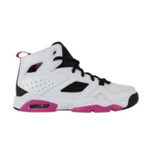 Air Jordan Flight Club 91 GS Blanc Fuchsia Noir 555333 100