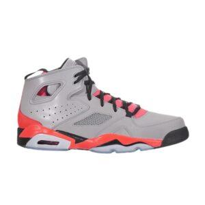 Air Jordan Flight Club 91 Baskets Argent Métallisé Crimson Marron 555475 026