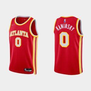 Atlanta Hawks # 0 Frank Kaminsky 75e anniversaire icône maillot rouge maillot de basket-ball 528976