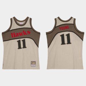 Atlanta Hawks # 11 Trae Young Hardwood Classics Maillot gris 530690