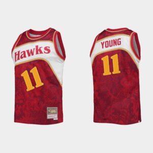 Atlanta Hawks # 11 Trae Young Maillot de basket-ball rouge limité du Nouvel An lunaire 530149