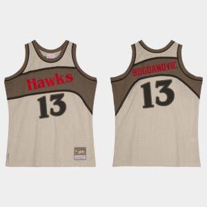 Atlanta Hawks # 13 Bogdan Bogdanovic Hardwood Classics Maillot Gris 530176