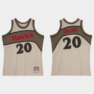 Atlanta Hawks # 20 John Collins Hardwood Classics Maillot Gris 530669