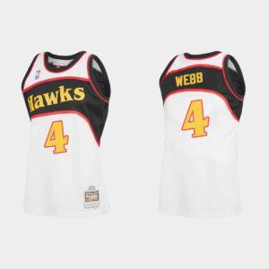 Atlanta Hawks #4 Spud Webb Hardwood Classics Reload 2.0 Maillot blanc 521099