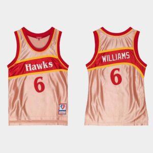 Maillot d'or rose du 75e anniversaire des Hawks d'Atlanta # 6 Lou Williams 529846