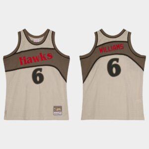 Atlanta Hawks # 6 Lou Williams Hardwood Classics Maillot gris 530213