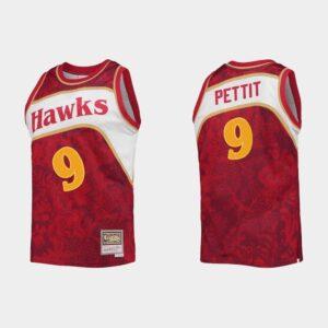 Atlanta Hawks # 9 Bob Pettit Maillot de basket-ball rouge limité du Nouvel An lunaire 530122