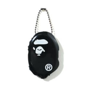 Étui à monnaie BAPE Ape Head noir blanc 530520