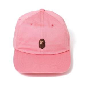 Casquette de baseball BAPE Ape Head, panneau brodé, rose, 535245