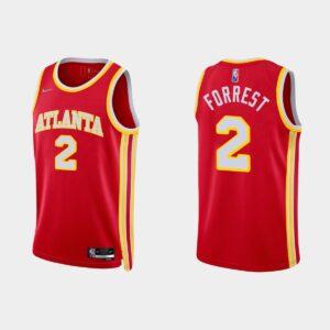NBA 75e anniversaire Atlanta Hawks #2 Trent Forrest Icon Maillot rouge Maillot de basket-ball Violet 518367