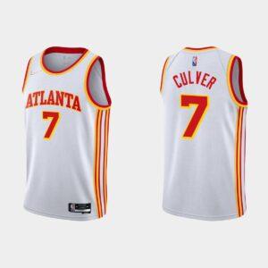 NBA 75e anniversaire Atlanta Hawks #7 Jarrett Culver Association Maillot Blanc 519257