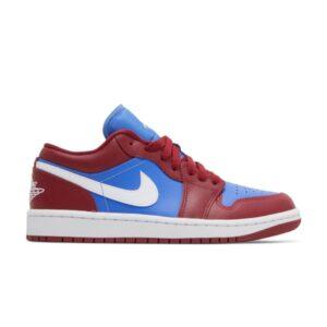 Femme Air Jordan 1 Low Deep Rouge Bleu DC0774 604