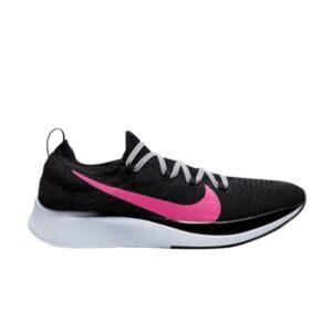 Baskets Wmns Nike Zoom Fly Flyknit Noir Hyper Rose Blanc AR4562 002