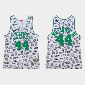 Maillot de basket-ball 1985-86 Boston Celtics #44 Robert Williams III Blanc Doodle Jersey Rose 551907